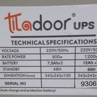 Bình Lưu điện Titadoor TU8